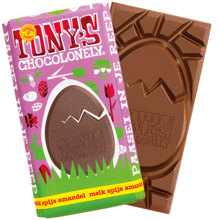 Tony's Chocolonely Milk Marzipan Almond Easter Bar