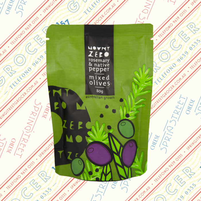 Mount Zero Rosemary & Native Pepper Mixed Olives